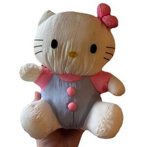 Vintage Sanrio Hello Kitty Plush – pink bow – Rare Early Style – Adorable!